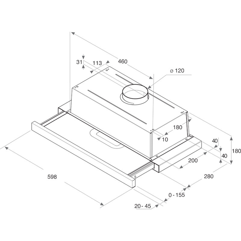 Whirlpool-Okap-Do-zabudowy-AKR-749-1-NB-Czarny-Do-zabudowy-Mechaniczny-Technical-drawing