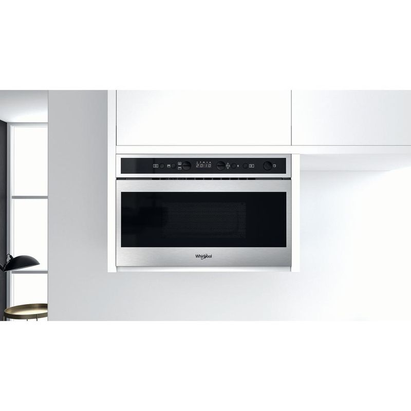 Whirlpool Mikrofalówka Do zabudowy W6 MN840 Stal nierdzewna Elektroniczny 22 MW + Grill 750 Lifestyle frontal