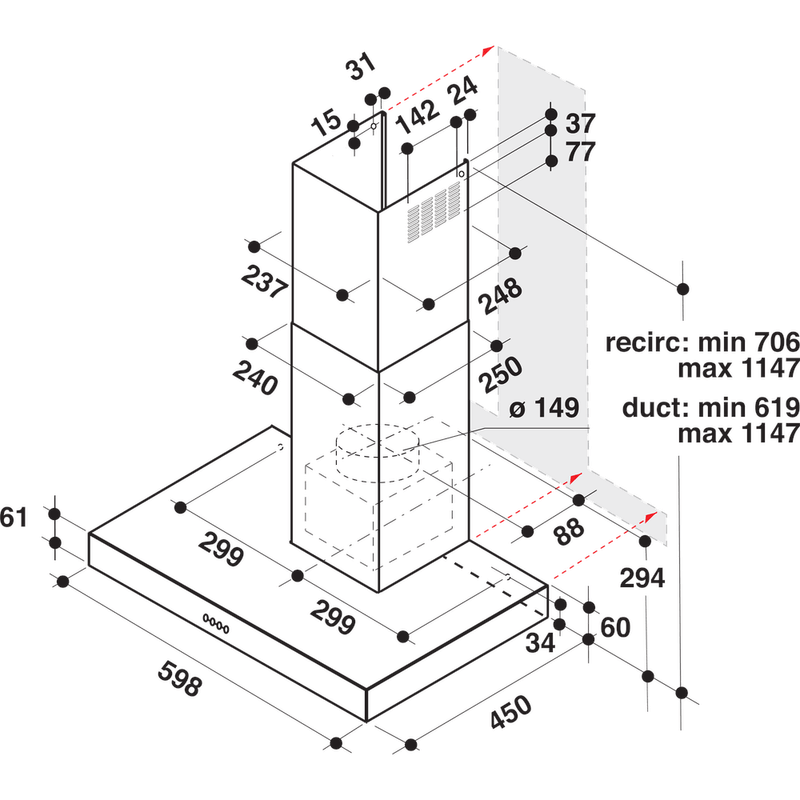 Whirlpool-Okap-Do-zabudowy-AKR-558-3-IX-Inox-Kominowy-Mechaniczny-Technical-drawing