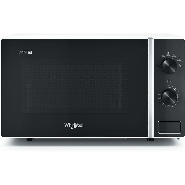 Whirlpool-Mikrofalowka-Wolnostojące-MWP-101-W-Biel-Mechaniczny-20-MW-700-Frontal-open