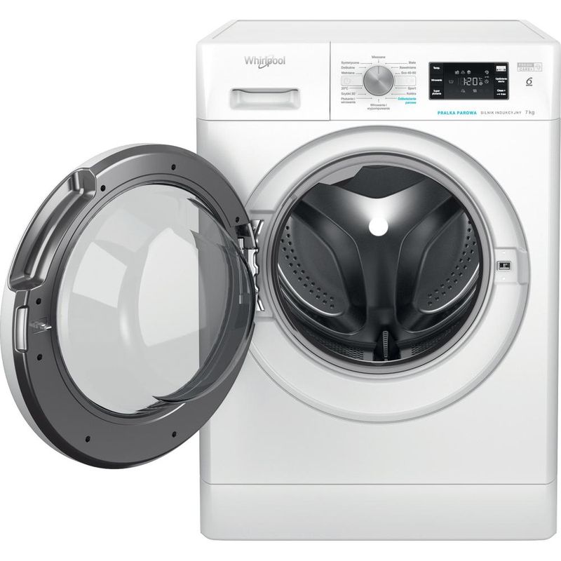 Whirlpool Pralka Wolnostojące FFB 7038 W PL Biel Ładowany od frontu D Frontal open