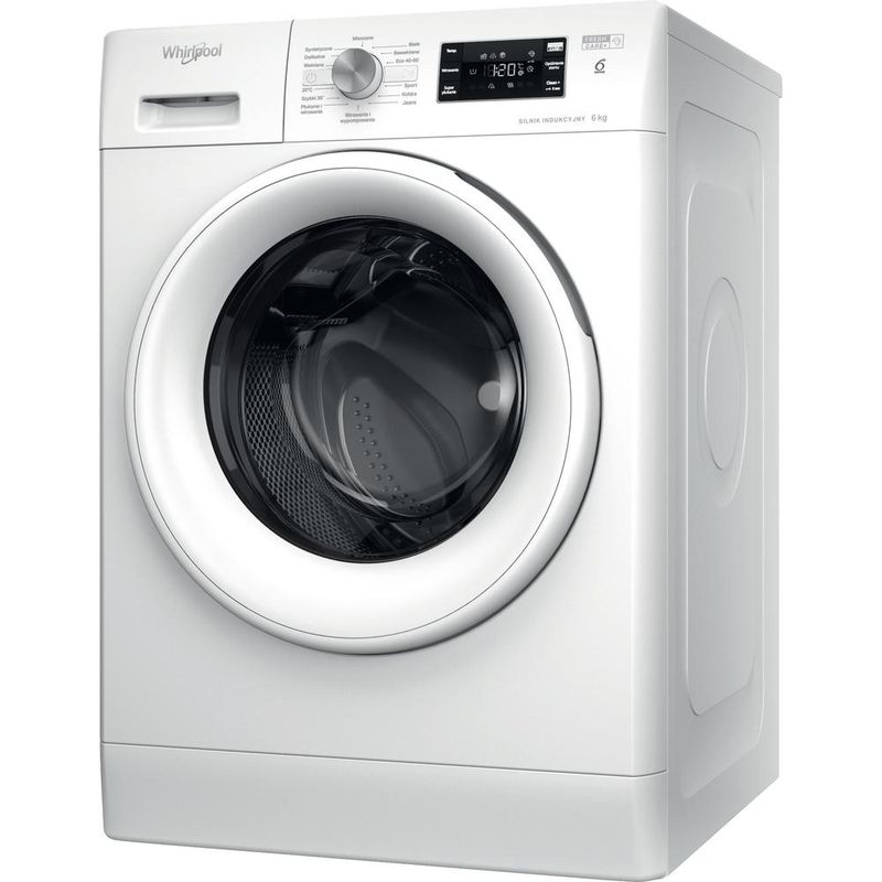 Whirlpool Pralka Wolnostojące FFB 6238 W PL Biel Ładowany od frontu D Perspective