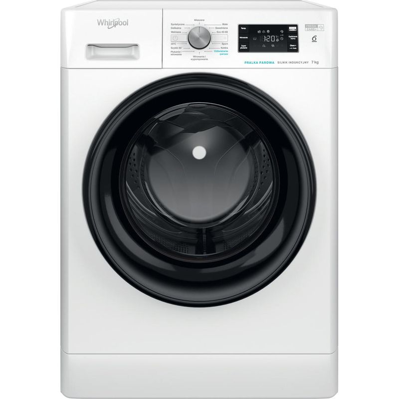 Whirlpool Pralka Wolnostojące FFB 7038 BV PL Biel Ładowany od frontu D Frontal