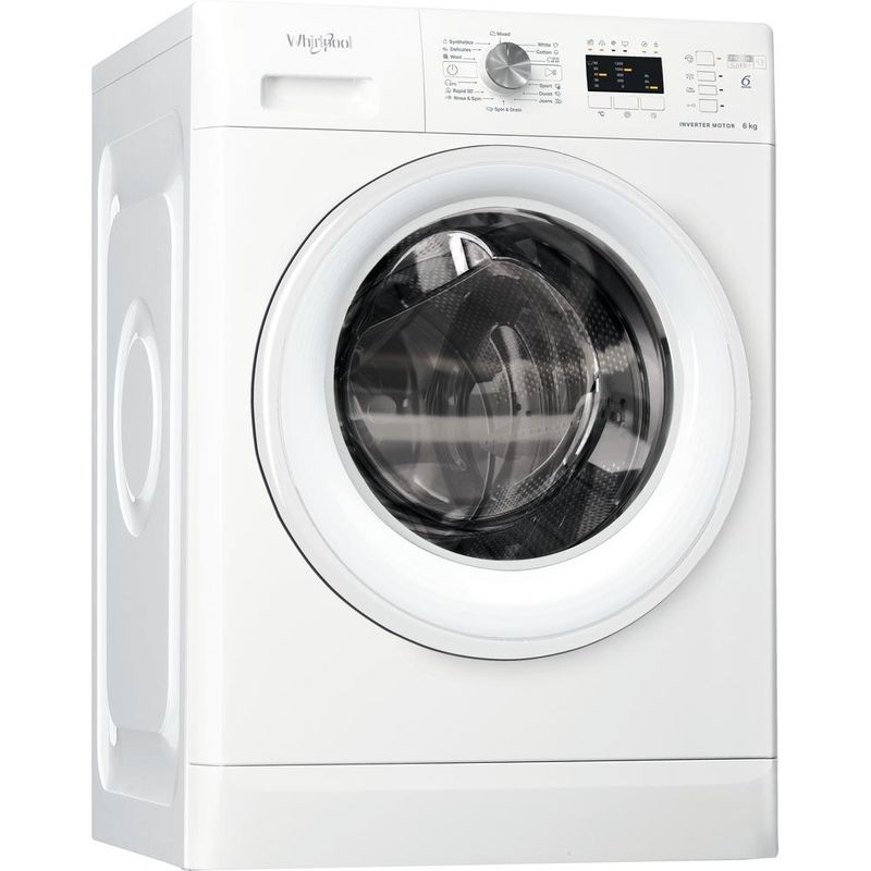 Whirlpool Pralka Wolnostojące FFL 6238 W EE Biel Ładowany od frontu D Perspective