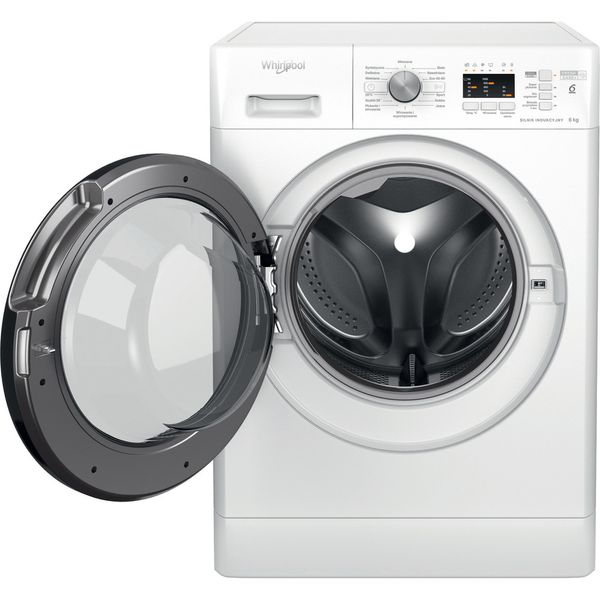 Whirlpool-Pralka-Wolnostojące-FFL-6038-B-PL-Biel-Ładowany-od-frontu-D-Frontal-open