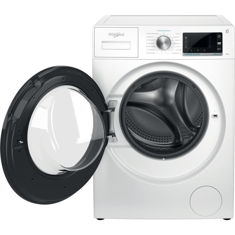 Whirlpool Pralka Wolnostojące W6X W845WB EE Biel Ładowany od frontu B Frontal open