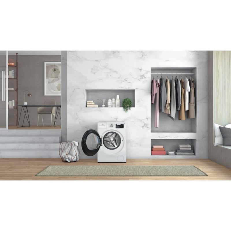 Whirlpool Pralka Wolnostojące W6X W845WB EE Biel Ładowany od frontu B Lifestyle frontal open