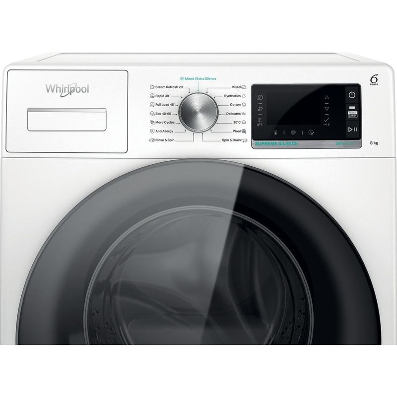 Whirlpool Pralka Wolnostojące W6X W845WB EE Biel Ładowany od frontu B Control panel