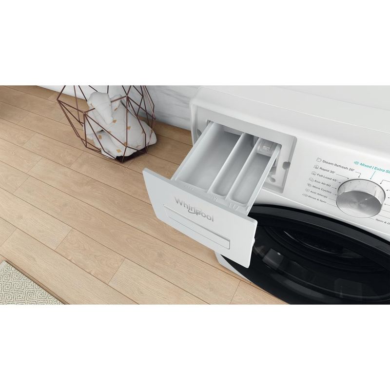 Whirlpool Pralka Wolnostojące W6X W845WB EE Biel Ładowany od frontu B Drawer