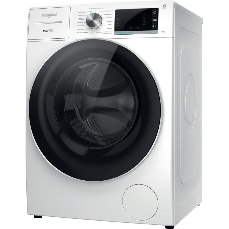 Whirlpool Pralka Wolnostojące W8 W046WR PL Biel Ładowany od frontu A Perspective