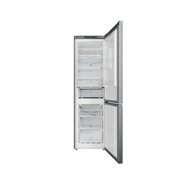 Hotpoint_Ariston Chłodziarka/zamrażarka Wolnostojący HAFC9 TA33SX O3 Saturn Steel Dwudrzwiow(y)a Frontal open