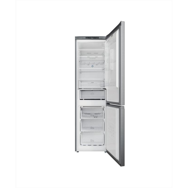 Hotpoint_Ariston Chłodziarka/zamrażarka Wolnostojący HAFC9 TA33SX O3 Saturn Steel Dwudrzwiow(y)a Frontal open