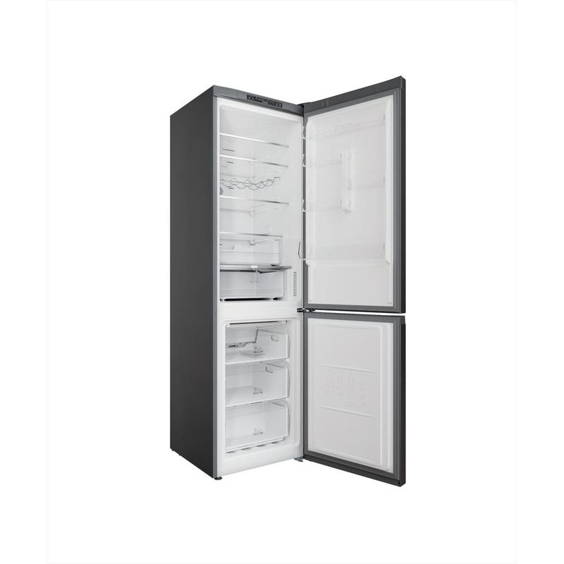 Hotpoint_Ariston Chłodziarka/zamrażarka Wolnostojący HAFC9 TA33SX O3 Saturn Steel Dwudrzwiow(y)a Perspective open