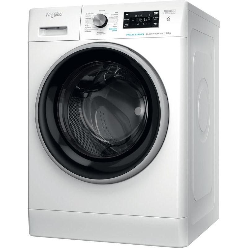 Whirlpool Pralka Wolnostojące FFB 8258 BSV PL Biel Ładowany od frontu B Perspective