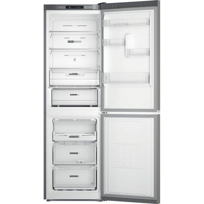 Whirlpool-Lodowka-z-zamrażarką-Wolnostojące-W7X-82I-OX-Optic-Inox-Dwudrzwiow-y-a-Frontal-open