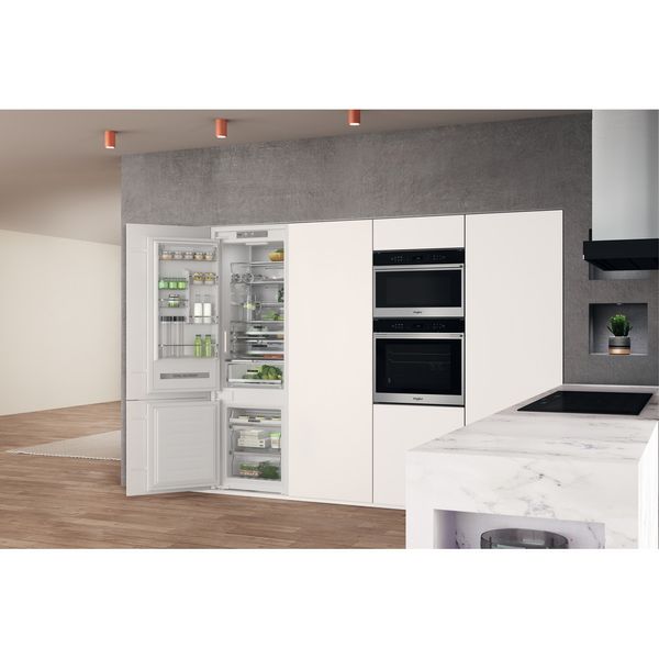 Whirlpool Lodówka z zamrażarką Do zabudowy WHC20 T593 P Biel Dwudrzwiow(y)a Lifestyle perspective open