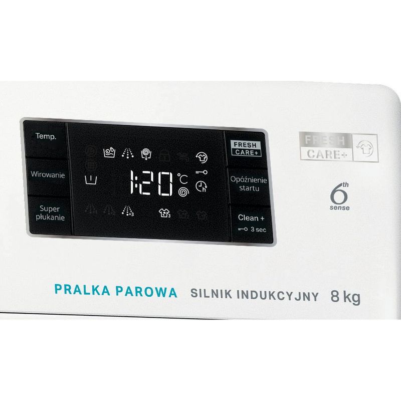 Whirlpool Pralka Wolnostojące FFB 8258 BV PL Biel Ładowany od frontu B Control panel