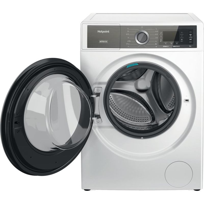 Hotpoint_Ariston Pralka Wolnostojący H8 W946WB EU Biały Ładowany od frontu A Frontal open