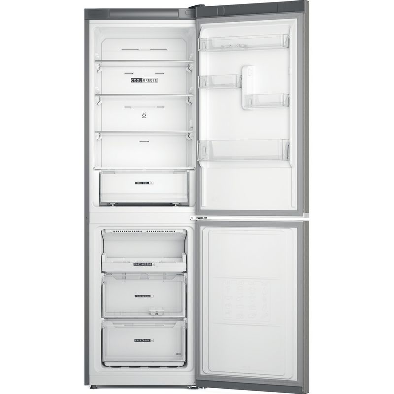 Whirlpool-Lodowka-z-zamrażarką-Wolnostojące-W7X-81O-OX-Optic-Inox-Dwudrzwiow-y-a-Frontal-open