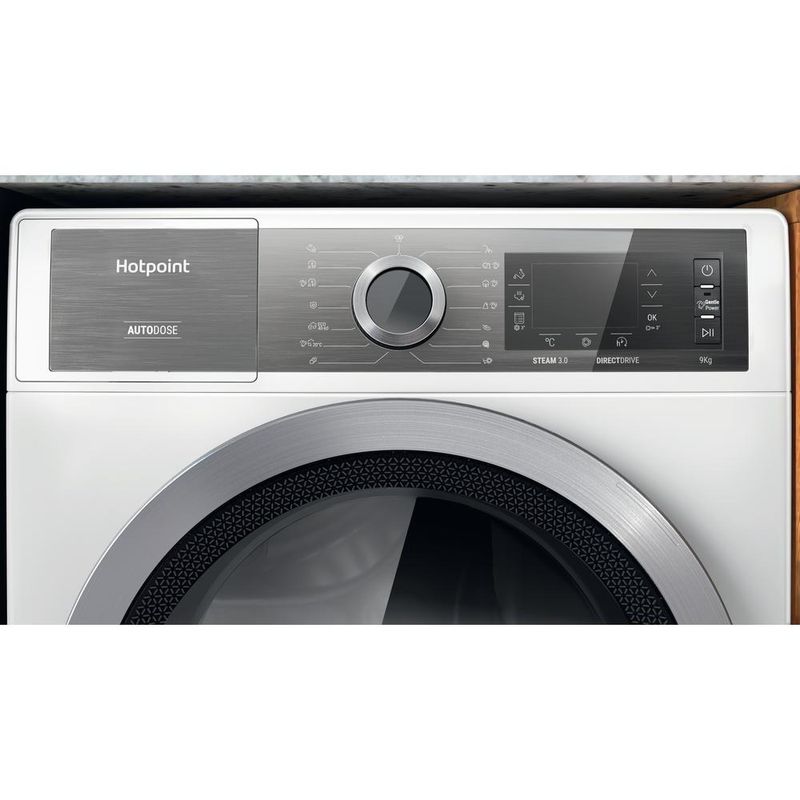 Hotpoint_Ariston Pralka Wolnostojący H8 W946WB EU Biały Ładowany od frontu A Control panel