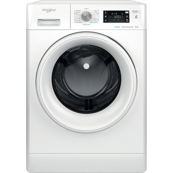 Whirlpool-Pralka-Wolnostojące-FFB-8258-WV-EE-Biel-Ładowany-od-frontu-B-Frontal