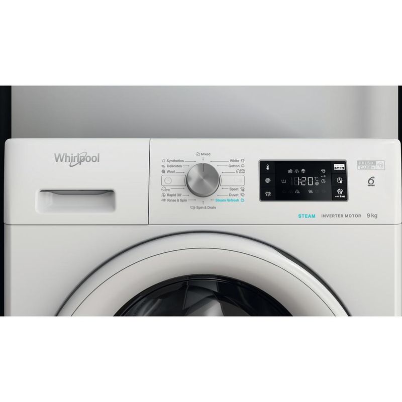 Whirlpool Pralka Wolnostojące FFB 9458 WV EE Biel Ładowany od frontu B Lifestyle control panel