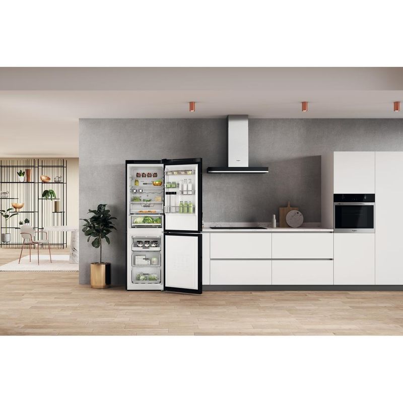 Whirlpool-Lodowka-z-zamrażarką-Wolnostojące-W7X-83T-KS-2-Czarny-inox-Dwudrzwiow-y-a-Lifestyle-frontal-open