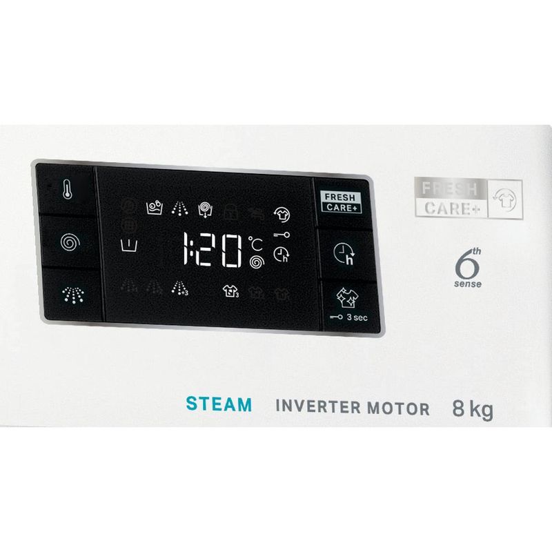 Whirlpool Pralka Wolnostojące FFB 8258 WV EE Biel Ładowany od frontu B Control panel