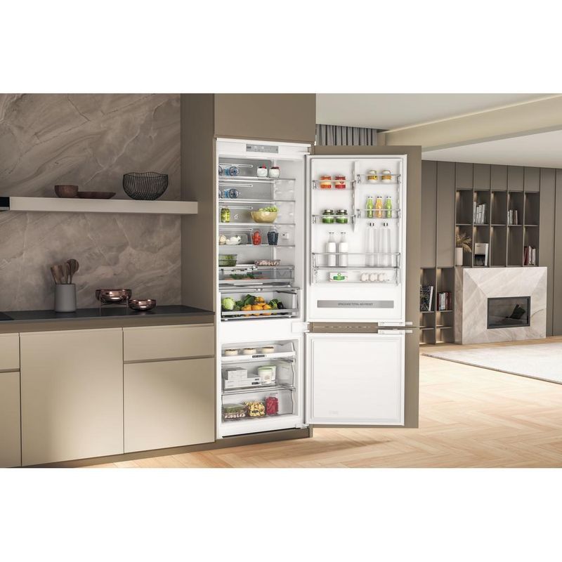 Whirlpool Lodówka z zamrażarką Do zabudowy WH SP70 T232 P Biel Dwudrzwiow(y)a Lifestyle perspective open