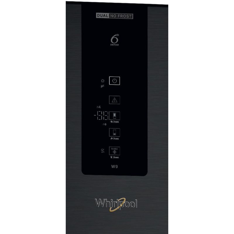 Whirlpool-Lodowka-z-zamrażarką-Wolnostojące-W9-931D-KS-H-3-Czarny-inox-Dwudrzwiow-y-a-Control-panel