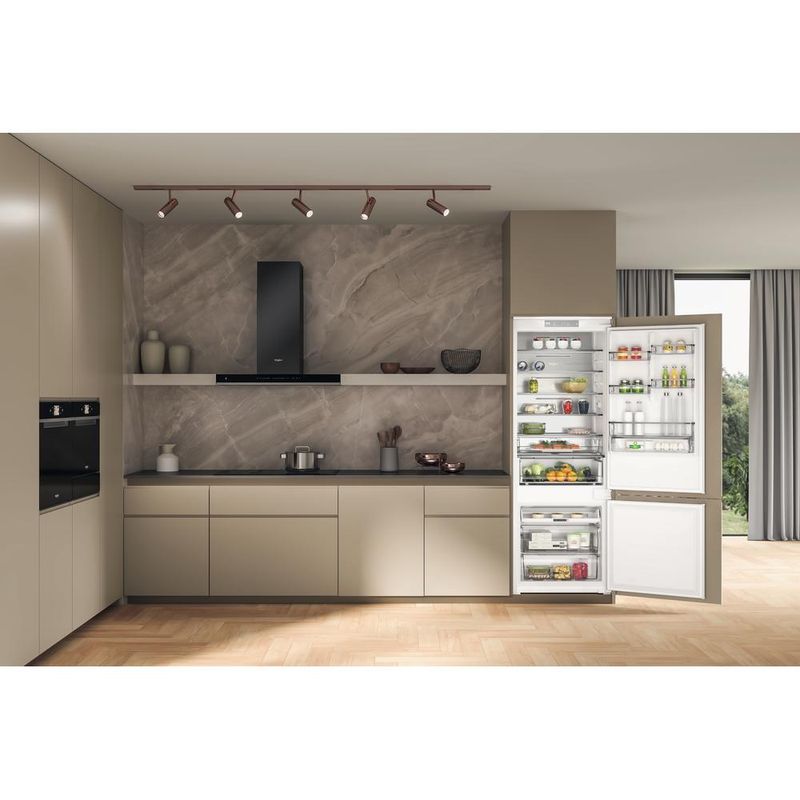 Whirlpool Lodówka z zamrażarką Do zabudowy WH SP70 T122 Biel Dwudrzwiow(y)a Lifestyle frontal open