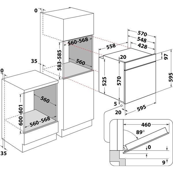 Whirlpool-Piekarnik-Do-zabudowy-OMSK58HU1SX-Elektryczny-A--Technical-drawing