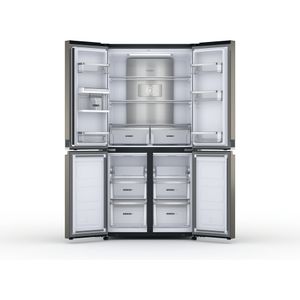 Whirlpool-Side-by-Side-Wolnostojące-WQ9-U2BL-EF-Czarny-inox-Frontal-open