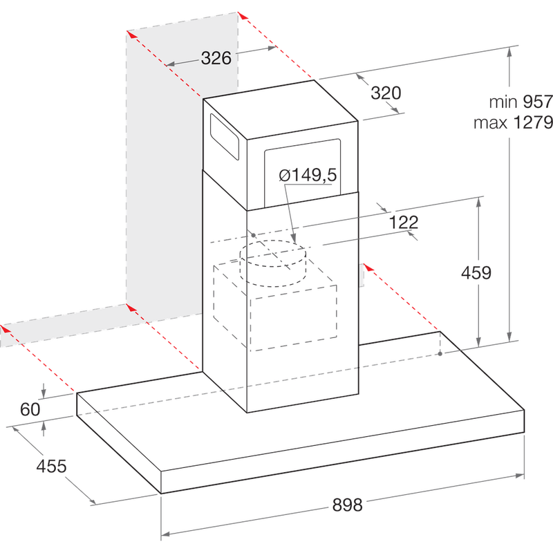 Hotpoint_Ariston-Okap-Zabudowa-HHBS-9.8C-LTD-K-Inox-Kominowy-Elektroniczny-Technical-drawing