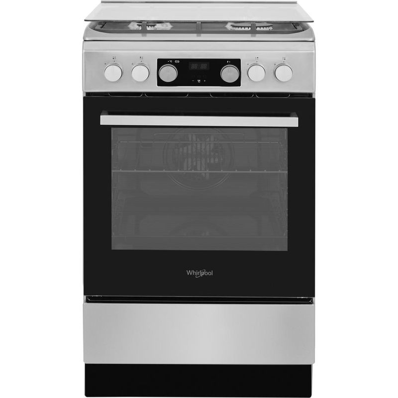 Whirlpool-Kuchenka-WS5G8CHX-E-Inox-Gazowy-Frontal