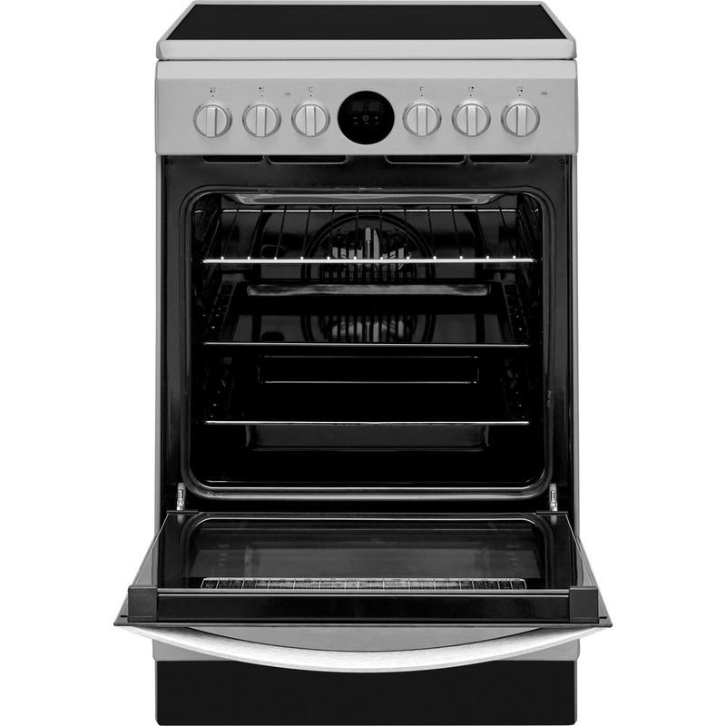 Indesit-Kuchenka-IS5V8CHX-E-Inox-Elektryczne-Frontal-open