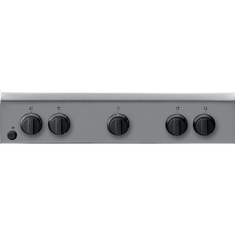 Indesit-Kuchenka-IS5G0KMX-E-Inox-Gazowy-Control-panel