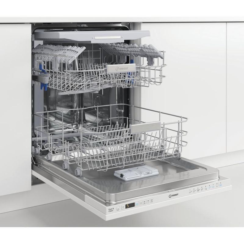 Indesit Zmywarka Do zabudowy DIO 3T131 A FE Zintegrowane D Perspective open