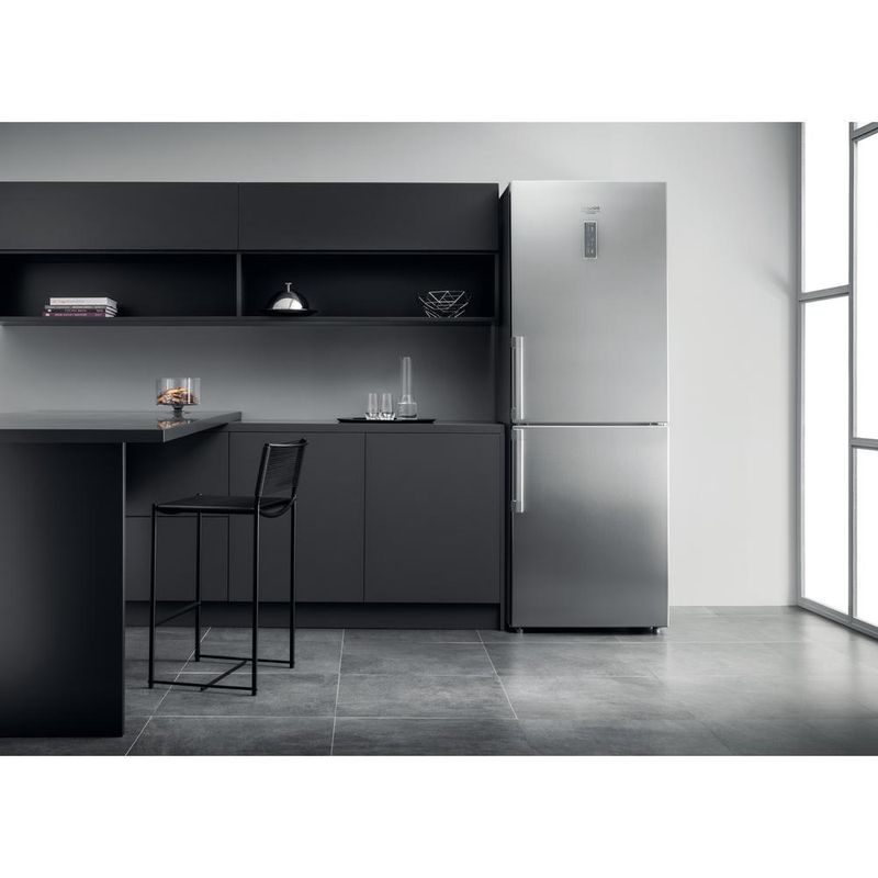 Hotpoint_Ariston Chłodziarka/zamrażarka Wolnostojący HA70BE 72 X Optyczny Inox Dwudrzwiow(y)a Lifestyle frontal