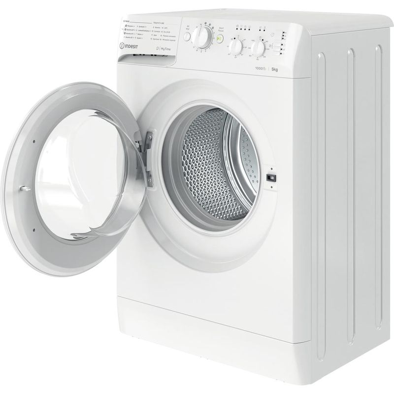 Indesit Pralka Wolnostojące MTWSC 510511 W PL Biel Ładowany od frontu F Perspective open