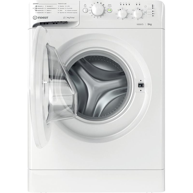 Indesit Pralka Wolnostojące MTWSC 510511 W PL Biel Ładowany od frontu F Frontal open