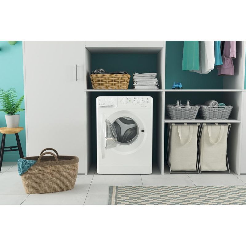 Indesit Pralka Wolnostojące MTWSC 510511 W PL Biel Ładowany od frontu F Lifestyle frontal open