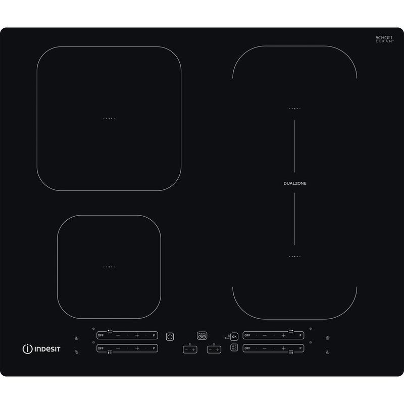 Indesit Płyta grzewcza IB 65B60 NE Czarny Induction vitroceramic Frontal