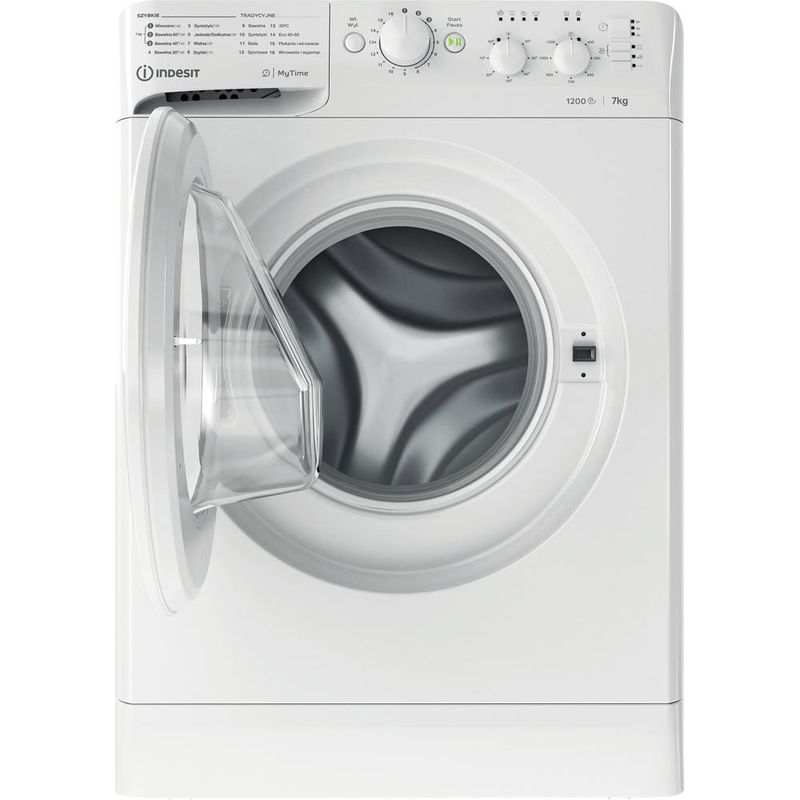 Indesit Pralka Wolnostojące MTWC 71252 W PL Biel Ładowany od frontu E Frontal open