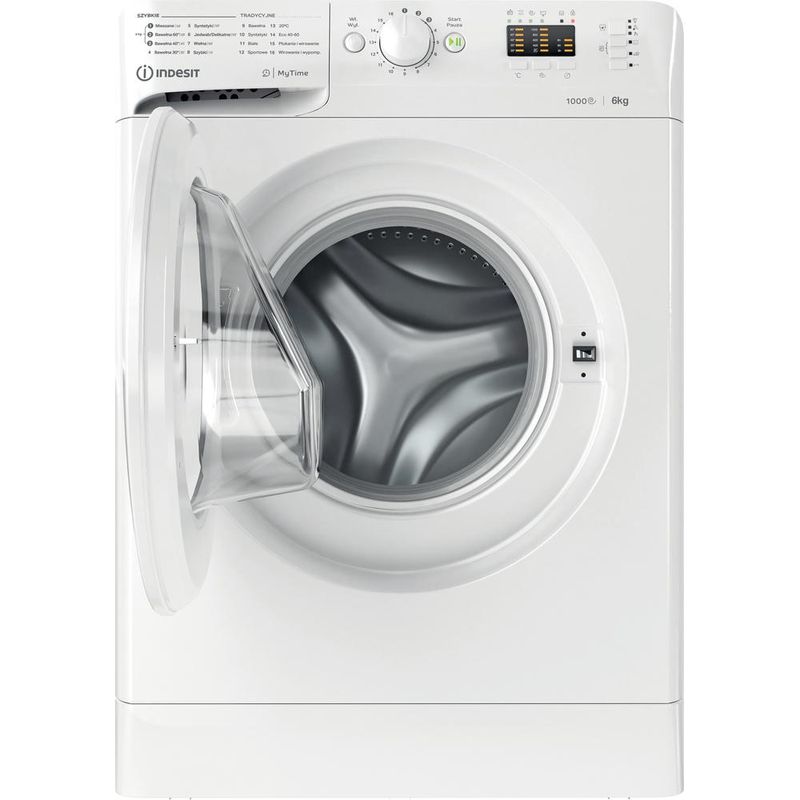 Indesit Pralka Wolnostojące MTWSA 61051 W PL Biel Ładowany od frontu F Frontal open