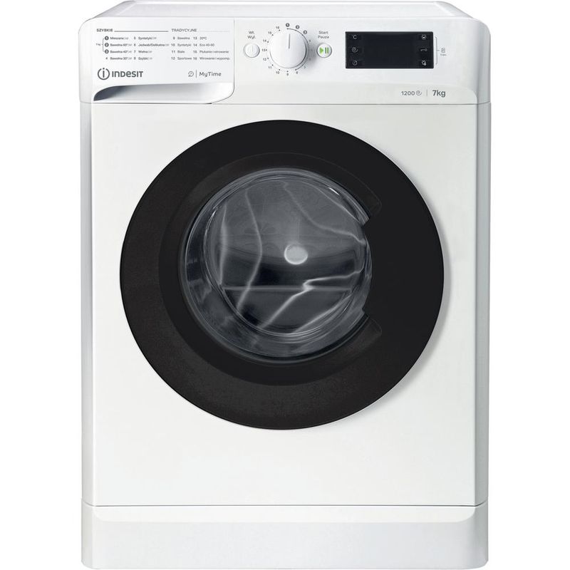 Indesit Pralka Wolnostojące MTWE 71252 WK PL Biel Ładowany od frontu E Frontal