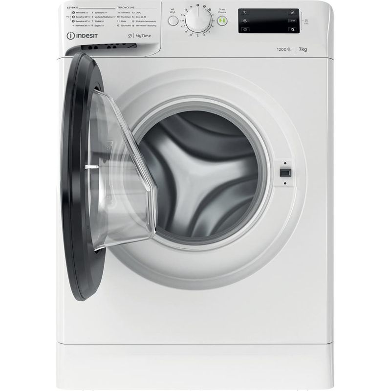 Indesit Pralka Wolnostojące MTWE 71252 WK PL Biel Ładowany od frontu E Frontal open