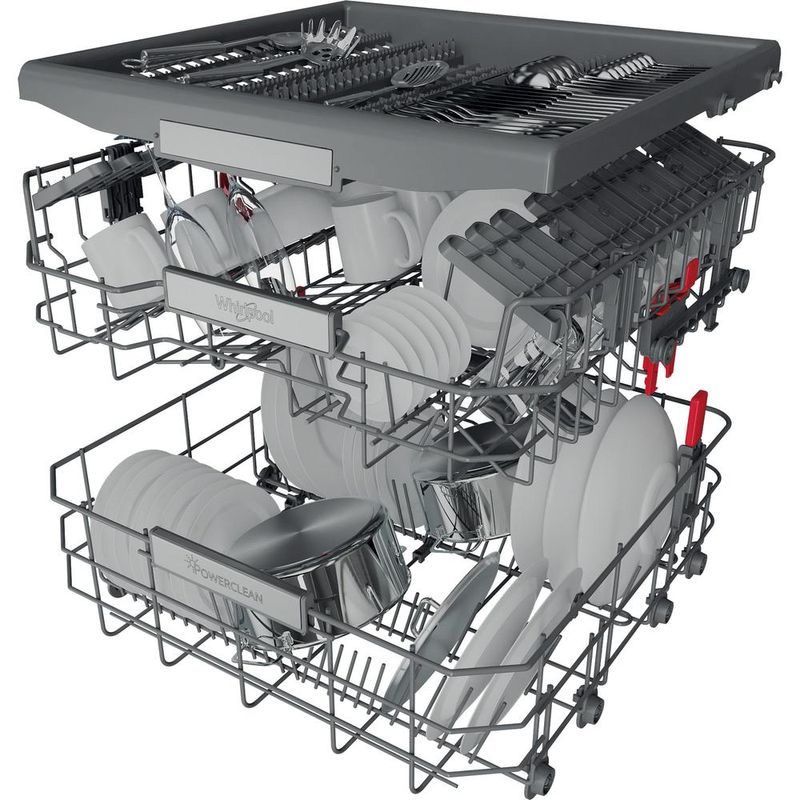 Whirlpool Zmywarka Do zabudowy WIP 4T133 PFE Zintegrowane D Technical Translucent