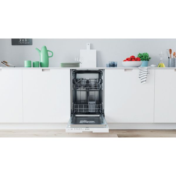 Indesit Zmywarka Do zabudowy DSIE 2B10 Zintegrowane F Lifestyle frontal open