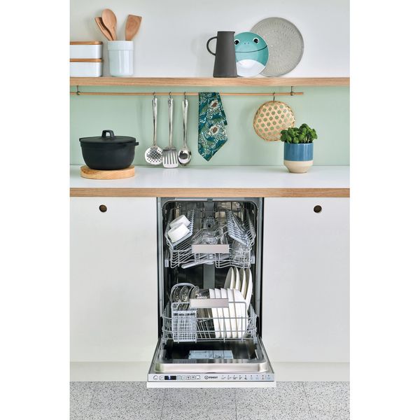 Indesit Zmywarka Do zabudowy DSIO 3T224 CE Zintegrowane E Lifestyle frontal open